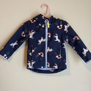 Toddler girls fleece lined rain jacket
